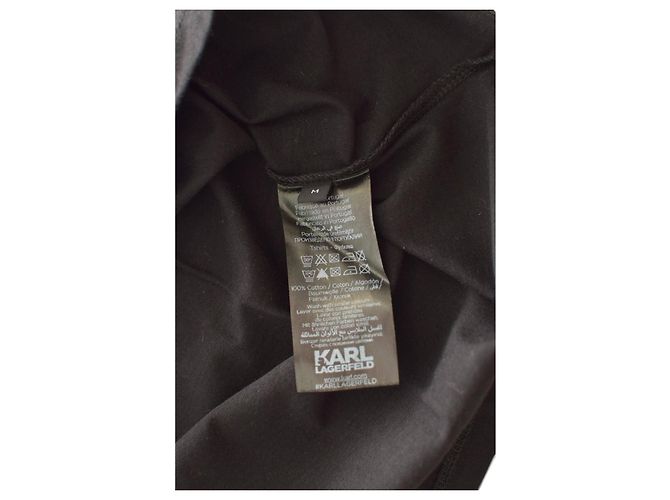 Camiseta Karl Lagerfeld de algodón negro con logo M - vista 5
