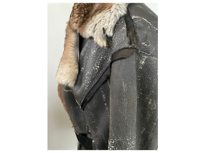 Dolce & Gabbana Dolce&Gabbana seltene Felljacke Anthrazitgrau - Ansicht 10