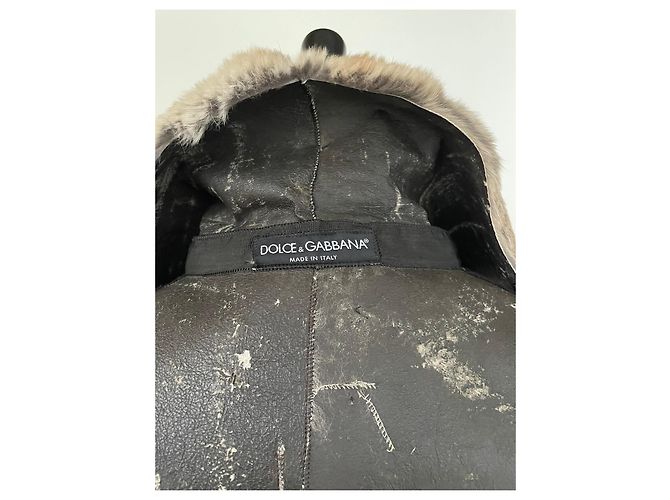 Dolce & Gabbana Dolce&Gabbana seltene Felljacke Anthrazitgrau - Ansicht 11