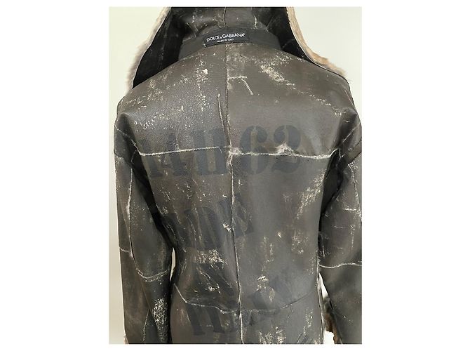 Dolce & Gabbana Dolce&Gabbana seltene Felljacke Anthrazitgrau - Ansicht 13