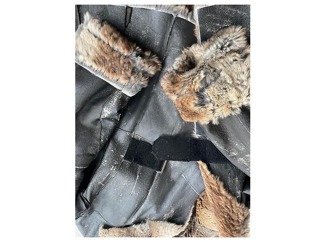 Dolce & Gabbana Dolce&Gabbana seltene Felljacke Anthrazitgrau - Ansicht 5