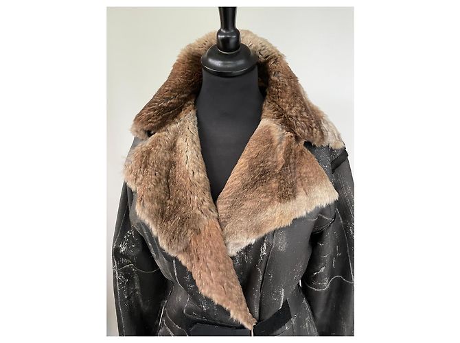 Dolce & Gabbana Dolce&Gabbana seltene Felljacke Anthrazitgrau - Ansicht 9