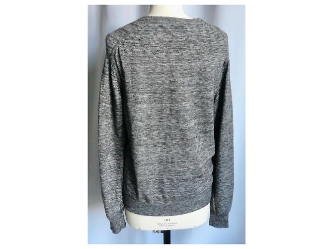 All Saints ALLSAINT SPITAFIELS Hellbrauner Melange-Pullover von hoher Qualität in nahezu neuwertigem Zustand TM - Ansicht 2