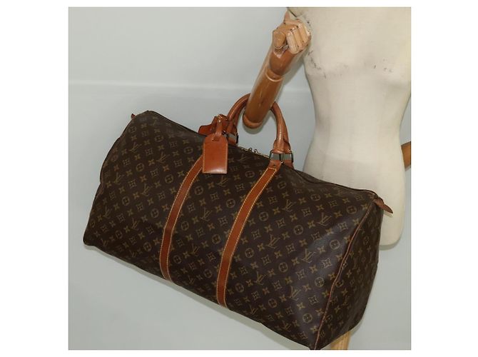 LOUIS VUITTON Monogram Keepall 60 Borsa Boston M41422 LV Auth 104630 Monogramma - vista 22