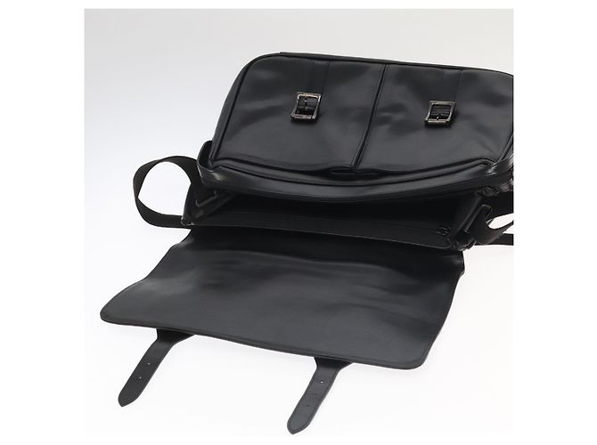 Bolsa de ombro de couro preto VERSACE Auth bs20588 - vista 11