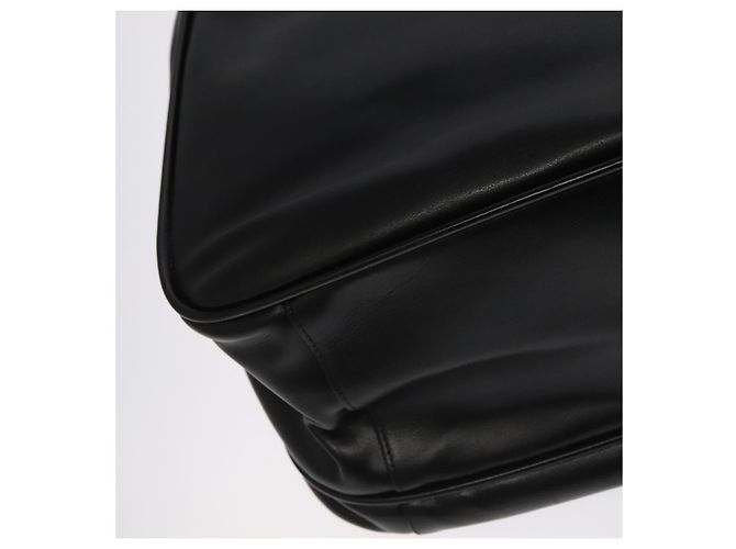 Bolsa de ombro de couro preto VERSACE Auth bs20588 - vista 16