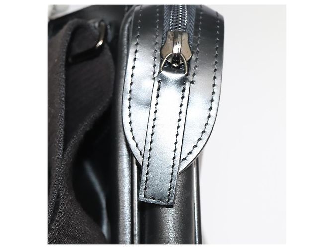 Bolsa de ombro de couro preto VERSACE Auth bs20588 - vista 22