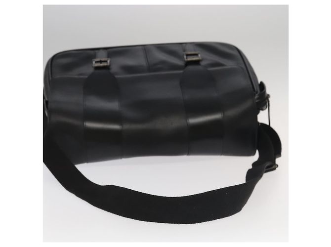 Bolsa de ombro de couro preto VERSACE Auth bs20588 - vista 7
