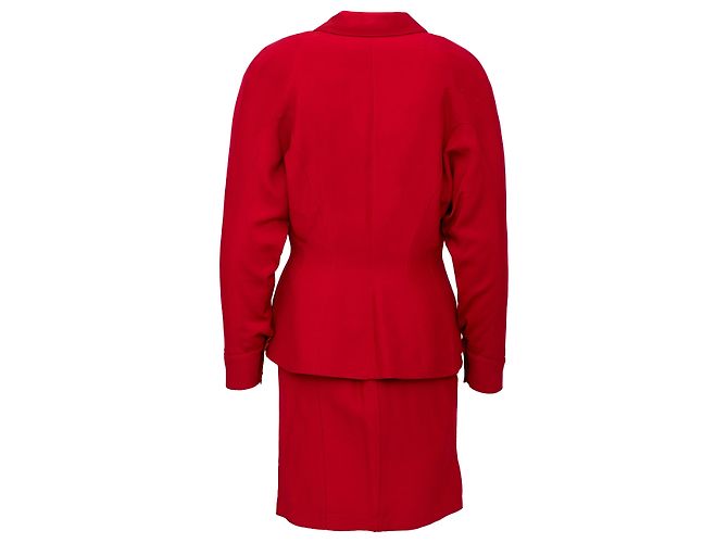 Set giacca e gonna vintage Thierry Mugler Rosso - vista 2