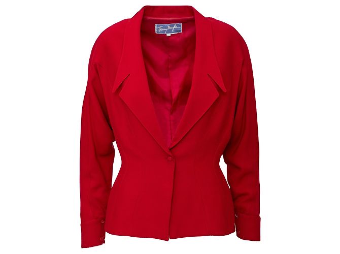 Set giacca e gonna vintage Thierry Mugler Rosso - vista 3