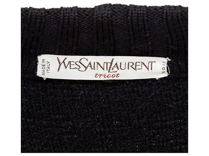 Yves Saint Laurent Strickjacke Schwarz - Ansicht 11