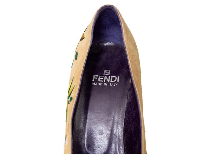 Zeppe ricamate vintage Fendi - vista 12