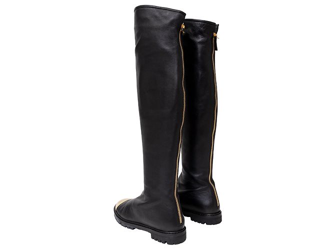 Botas de cuero con punta metálica Dalila de Giuseppe Zanotti Negro - vista 2