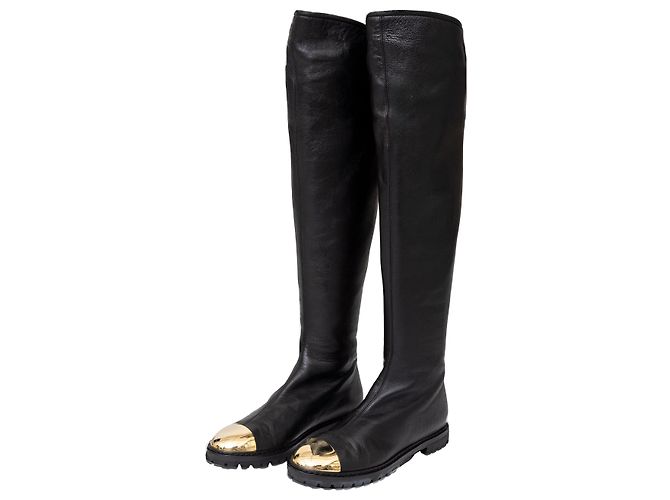 Botas de cuero con punta metálica Dalila de Giuseppe Zanotti Negro - vista 3
