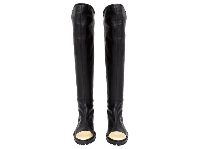 Botas de cuero con punta metálica Dalila de Giuseppe Zanotti Negro - vista 4