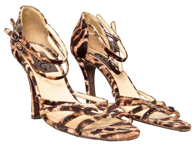 Tacchi a strappo con stampa animale Dolce & Gabbana - vista 3