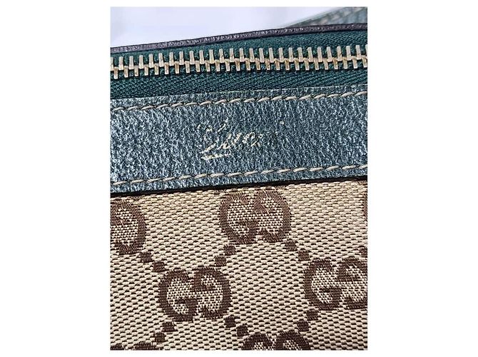 Borsa a spalla Gucci GG Canvas Abbey Beige/Verde - vista 11