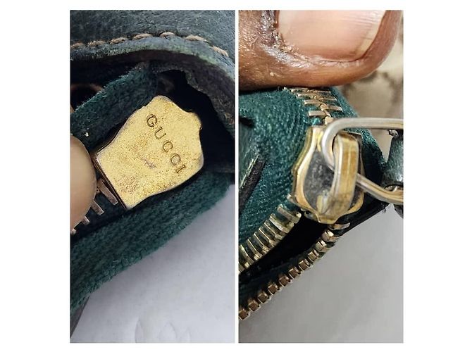 Borsa a spalla Gucci GG Canvas Abbey Beige/Verde - vista 12