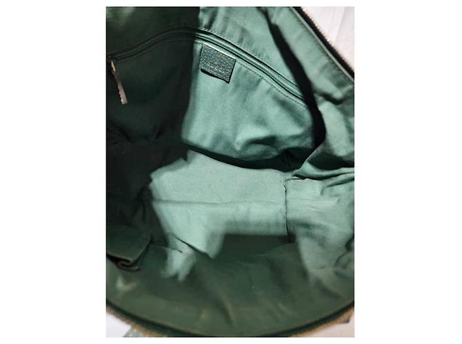 Borsa a spalla Gucci GG Canvas Abbey Beige/Verde - vista 5