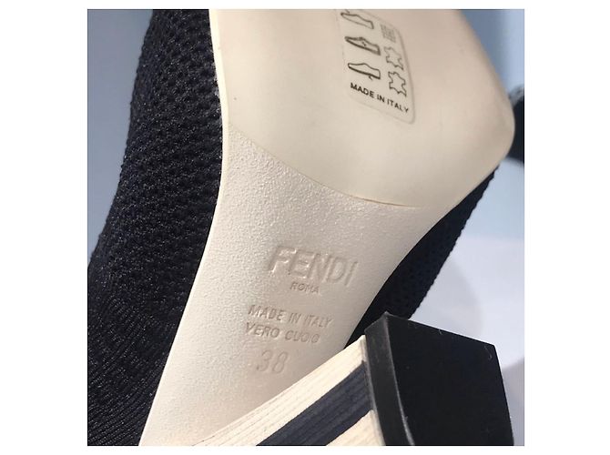FENDI Stiefeletten T.EU 38 Stoff Schwarz - Ansicht 2