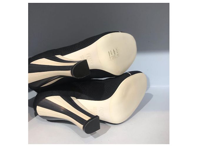 FENDI Stiefeletten T.EU 38 Stoff Schwarz - Ansicht 3
