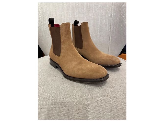 ALEXANDER MCQUEEN Stivali T.EU 40 Camoscio Cammello - vista 2