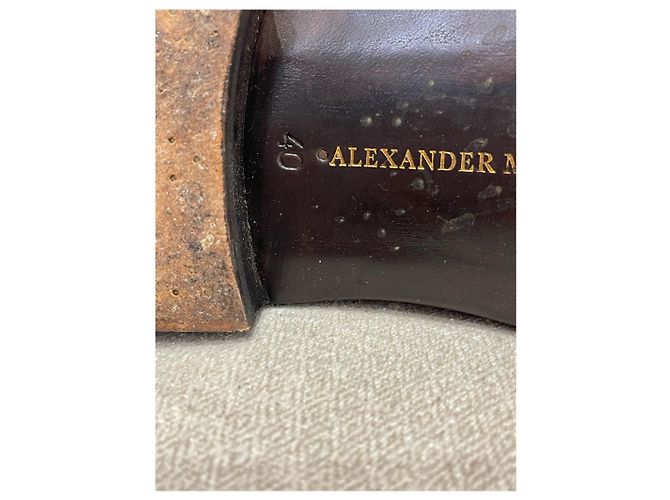 ALEXANDER MCQUEEN Stivali T.EU 40 Camoscio Cammello - vista 7