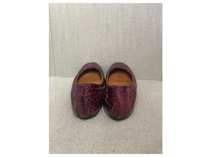 Bailarinas LANVIN T.EU 36 Cuero Burdeos - vista 4