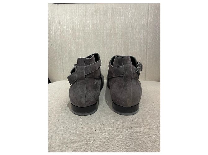Stivali SAINT LAURENT T.EU 41 Camoscio Grigio - vista 4