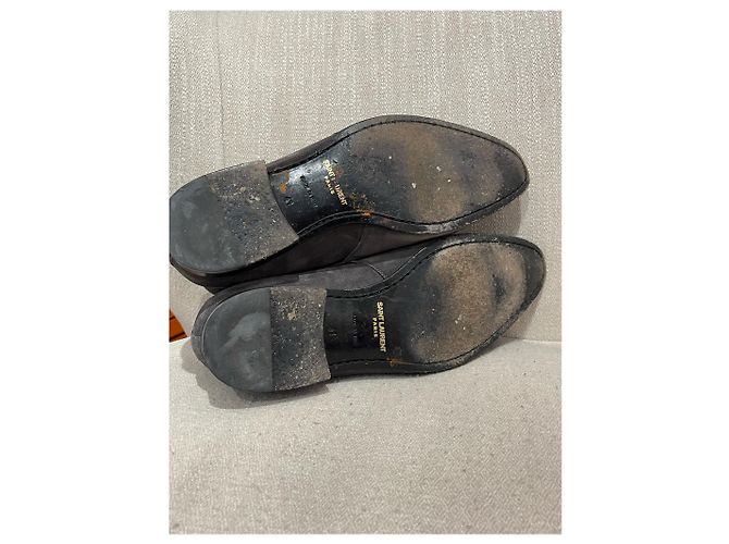 Stivali SAINT LAURENT T.EU 41 Camoscio Grigio - vista 5