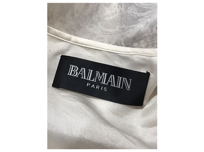 BALMAIN Tops T.Internacional M Seda Blanco - vista 4