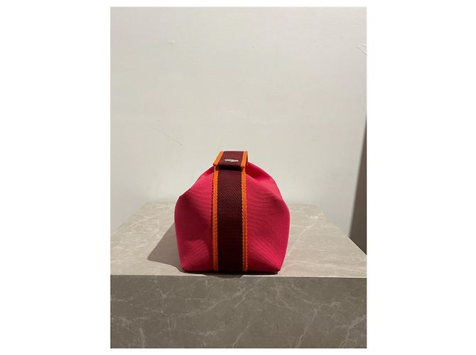 Hermès Borse da viaggio HERMES T. Cotone Rosa - vista 3