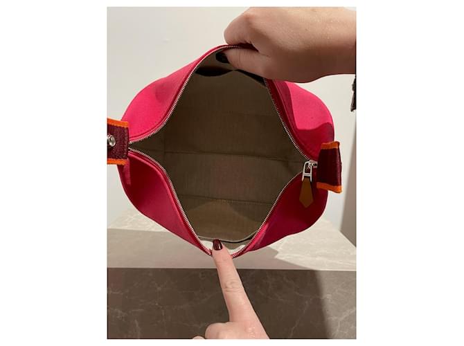 Hermès Borse da viaggio HERMES T. Cotone Rosa - vista 7