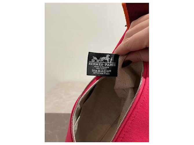 Hermès Borse da viaggio HERMES T. Cotone Rosa - vista 8