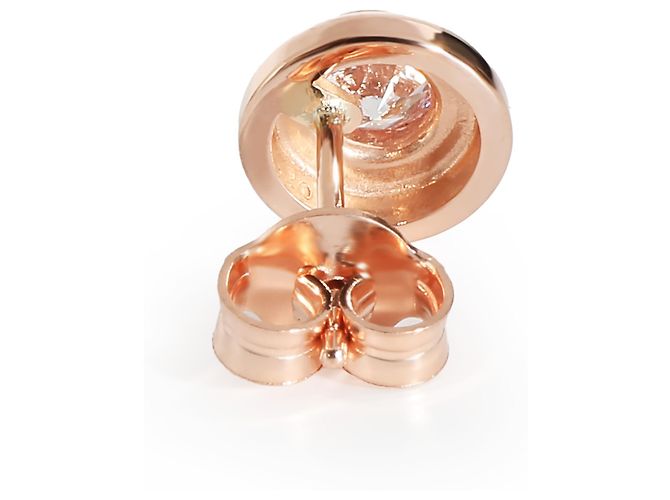 Autre Marque Orecchino in diamante rotondo rosa da 0,22 ct certificato GIA (oro rosa 14K) - vista 2