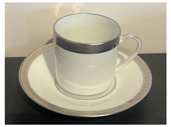 Autre Marque Servizio tè e caffè Bernardaud Vercors 20 pezzi porcellana bianca platino Bianco - vista 10