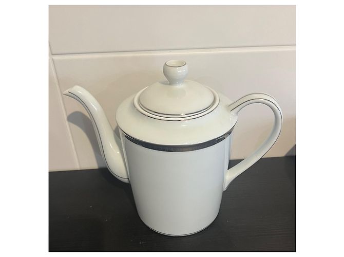Autre Marque Servizio tè e caffè Bernardaud Vercors 20 pezzi porcellana bianca platino Bianco - vista 4