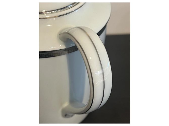 Autre Marque Servizio tè e caffè Bernardaud Vercors 20 pezzi porcellana bianca platino Bianco - vista 5