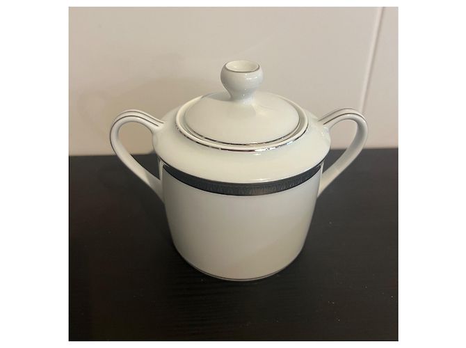 Autre Marque Servizio tè e caffè Bernardaud Vercors 20 pezzi porcellana bianca platino Bianco - vista 7