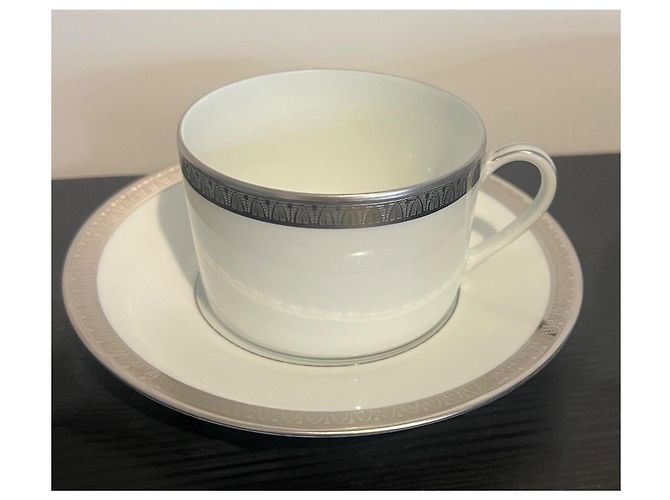 Autre Marque Servizio tè e caffè Bernardaud Vercors 20 pezzi porcellana bianca platino Bianco - vista 9