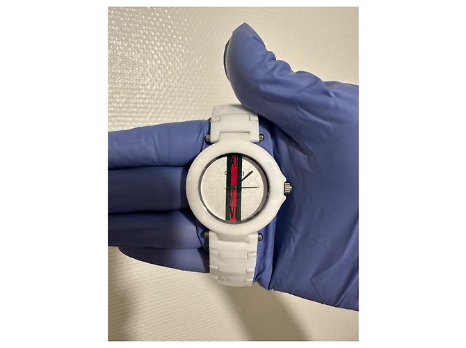 Reloj Gucci de cerámica blanco - vista 2