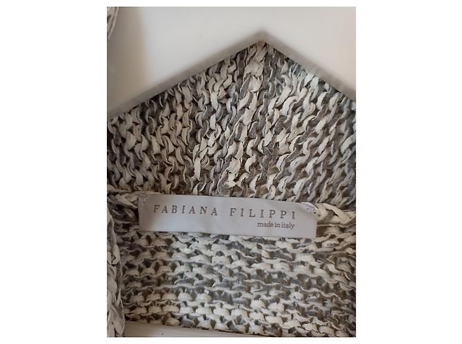 Fabiana Filippi Weste Grau Melange Baumwolle - Ansicht 8