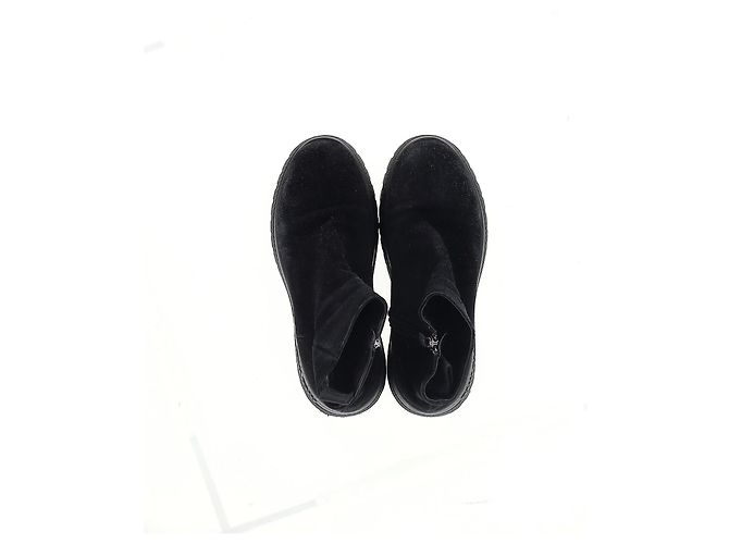 Bottines zippées Miu Miu en daim noir - vue 4