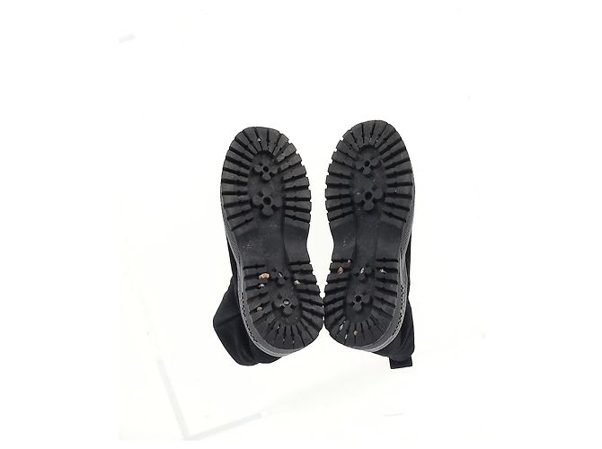 Bottines zippées Miu Miu en daim noir - vue 6