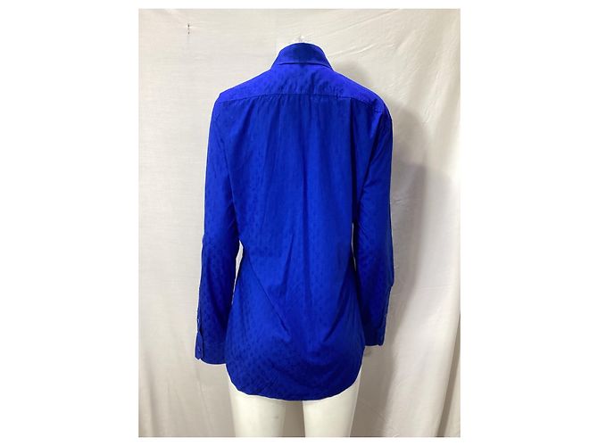 Camicia a maniche lunghe Monogram Louis Vuitton in cotone blu - vista 2