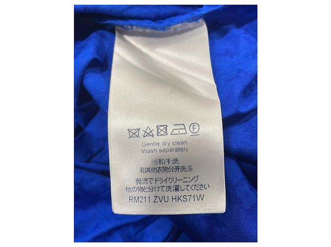 Camicia a maniche lunghe Monogram Louis Vuitton in cotone blu - vista 5