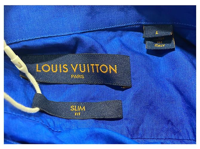 Camicia a maniche lunghe Monogram Louis Vuitton in cotone blu - vista 6