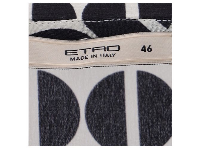 Blusa a maniche lunghe a pois Etro in seta nera e bianca Multicolore - vista 4