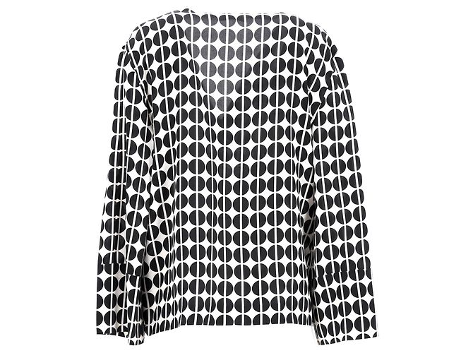 Blusa a maniche lunghe a pois Etro in seta nera e bianca Multicolore - vista 8