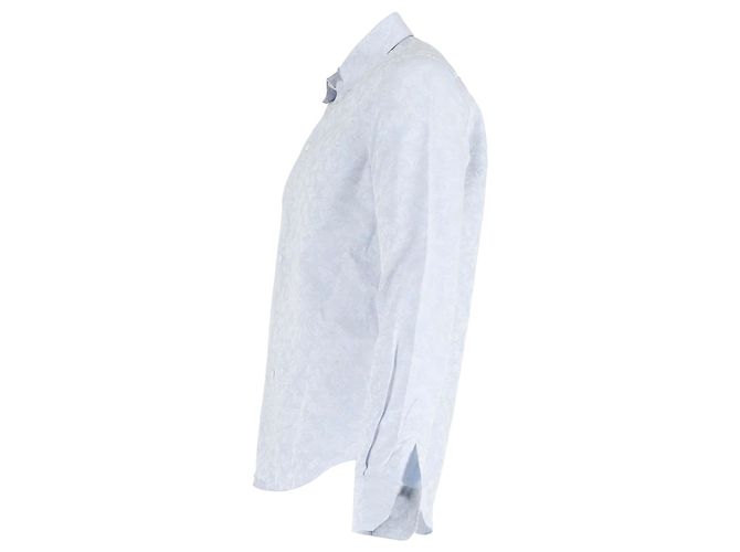 Camicia a maniche lunghe in cotone blu con stampa Monogram Louis Vuitton Blu chiaro - vista 2